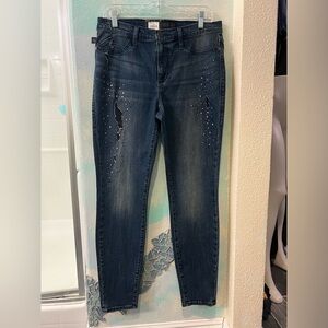NWT Rock & Republic Blue Mid Rise Legging Jeans